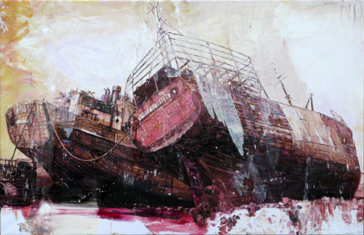 « Camaret, épave de Chalutier » Картина, 51,2x78,7 in
