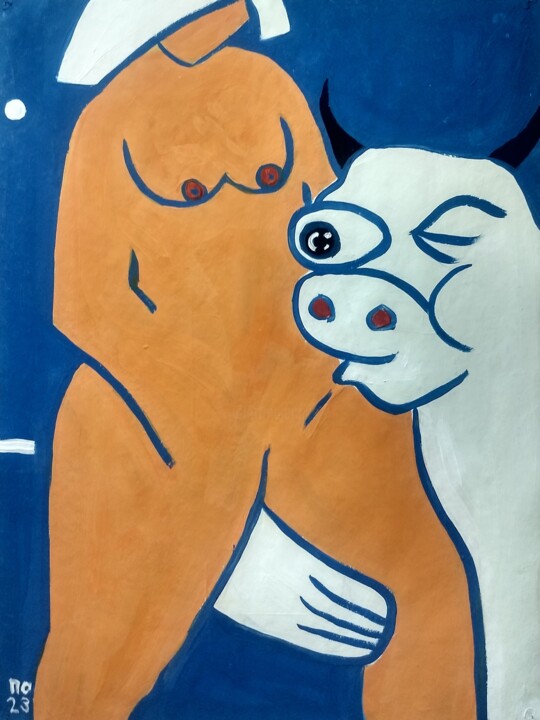 A Europe kidnapping 绘画, 23.6x17.7 in
