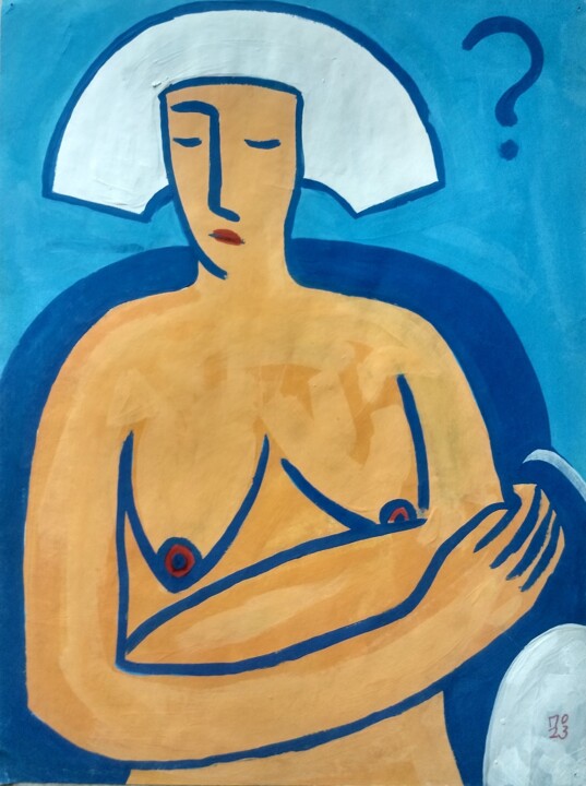 He is no calling, no writing 绘画, 23.6x17.7 in