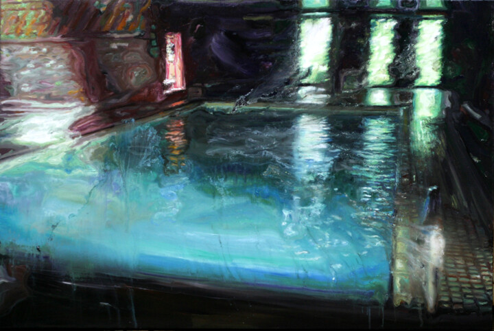 "Piscine" Painting, 39.4x59.1 in
