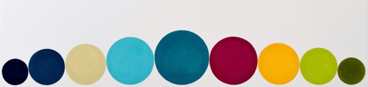 Painting titled "Minimalist color sc…" by Astrid Stoeppel, Original Artwork, Acrylic