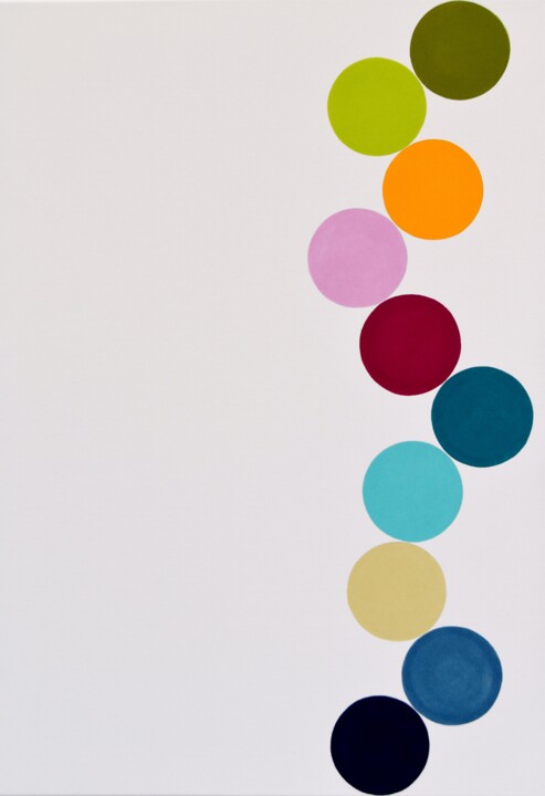 Painting titled "Minimalist color sc…" by Astrid Stoeppel, Original Artwork, Acrylic Mounted on Wood Stretcher frame