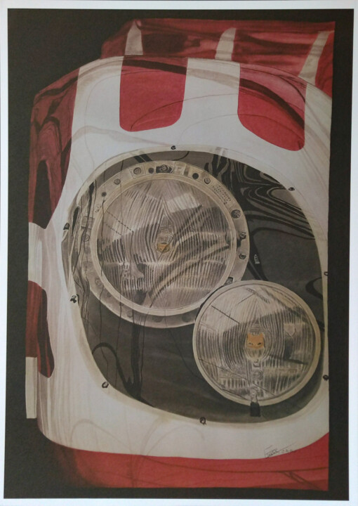 Porsche 917 绘画, 27.6x19.7 in