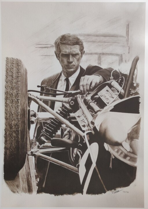 Steve McQueen 绘画, 27.6x19.7 in