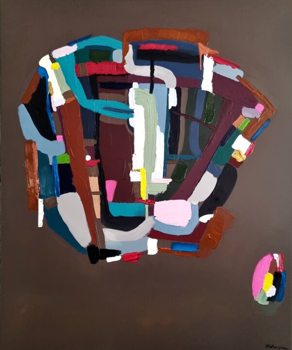 Painting titled "MINDS SPACE acrylic" by Katarzyna Jasyk, Original Artwork, Acrylic