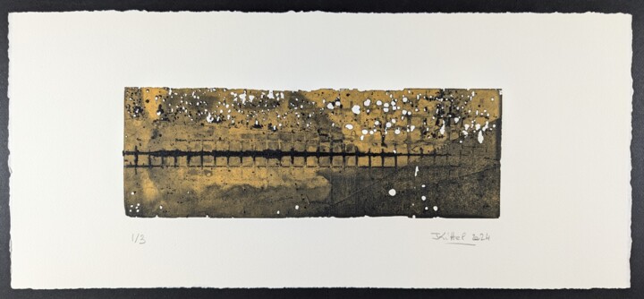 Gravures & estampes intitulée "Eau forte 24. Noir…" par Jean Kittel, Œuvre d'art originale, Eau-forte