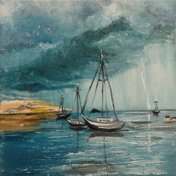 绘画,  7.9x7.9 in 