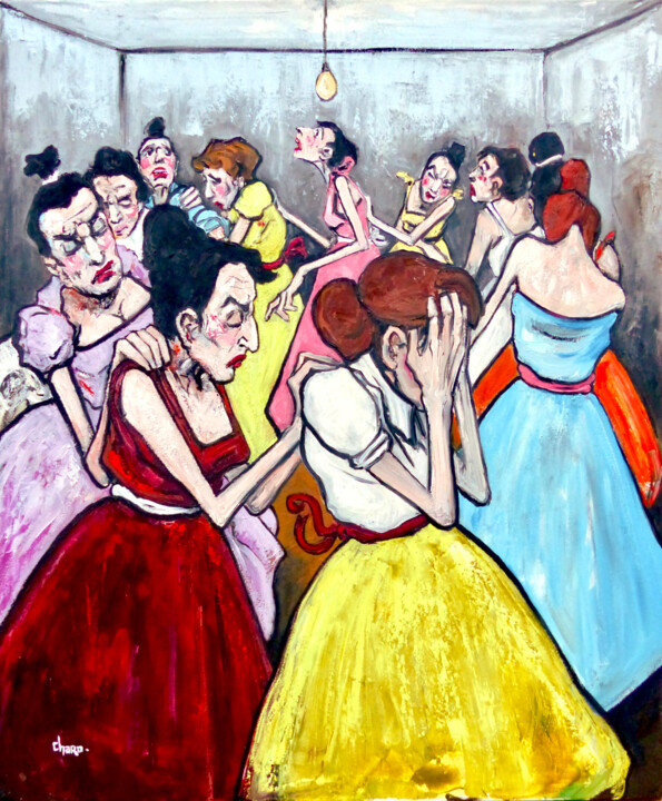 La Ronde 绘画, 21.7x18.1 in