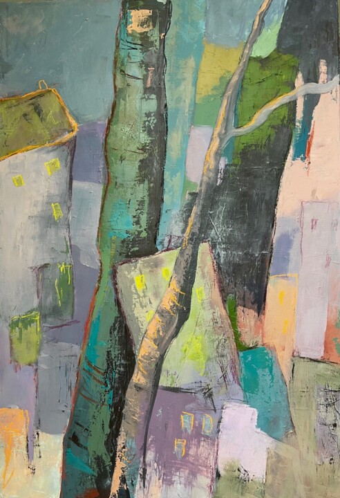 Maisons dans les bois Painting, 46.5x31.9 in