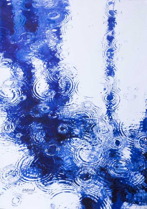 Gouttes de Pluie 3 图画, 23.6x16.5 in