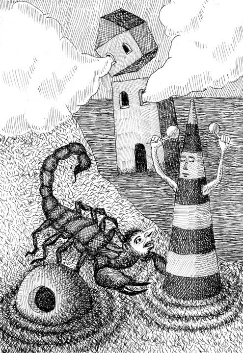 Escorpio 图画, 8.3x5.9 in