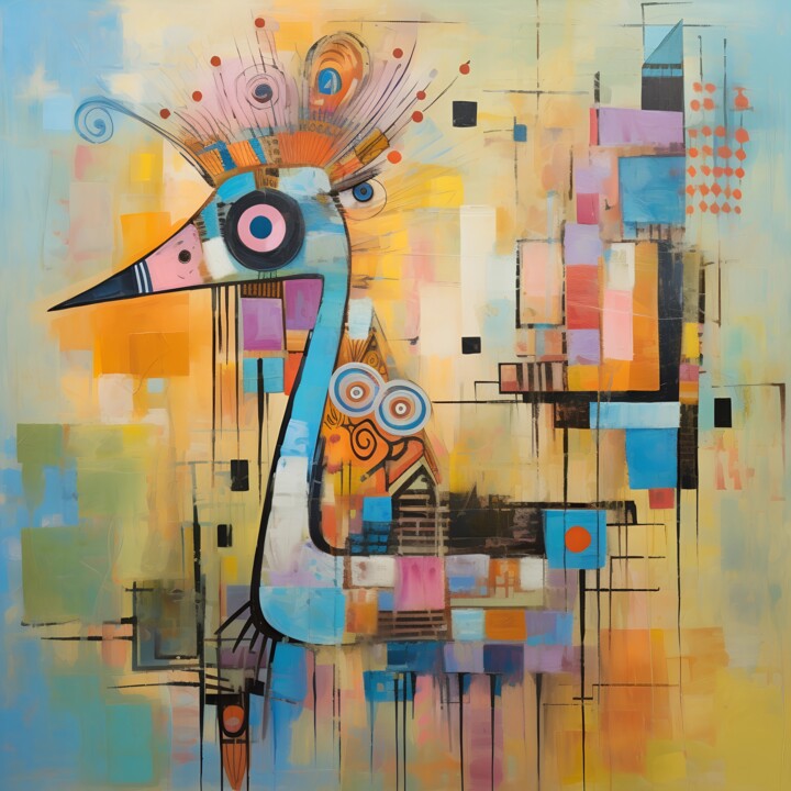 Digitale Kunst mit dem Titel "Abstract Urban Flig…" von Anna Burger, Original-Kunstwerk, Digitale Collage