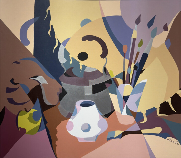 Abstract Still Life 绘画, 27.6x31.5 in