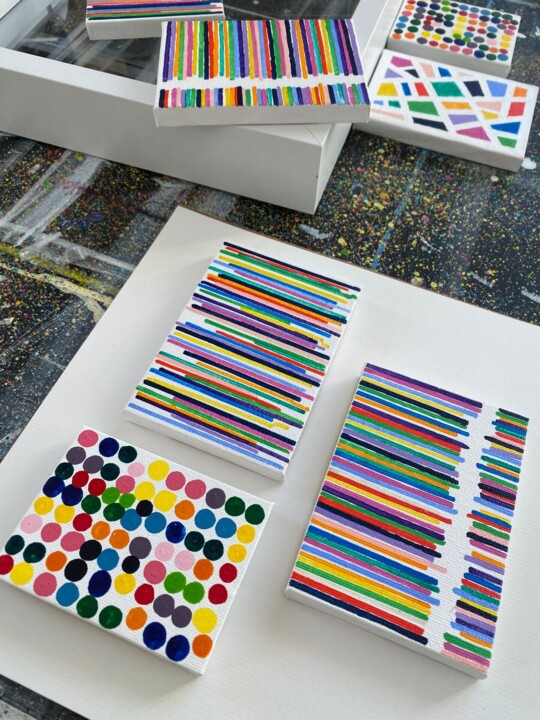 Steps of the making of the work