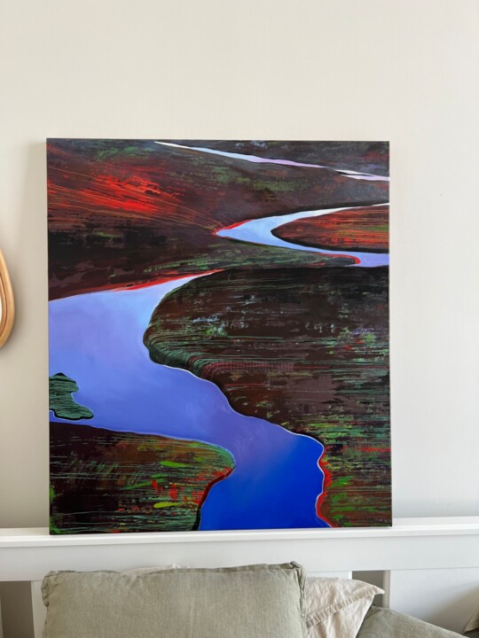 Het oppervlak of de textuur van het kunstwerk