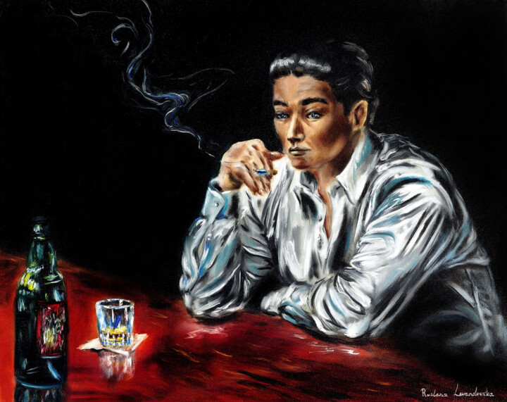 Mystery at the Bar 绘画, 24x30 in