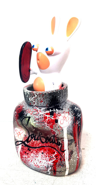 Sculpture Pop Art Rabbids Bottle Louboutin Graffiti Unique 雕塑, 8.7x3.9 in