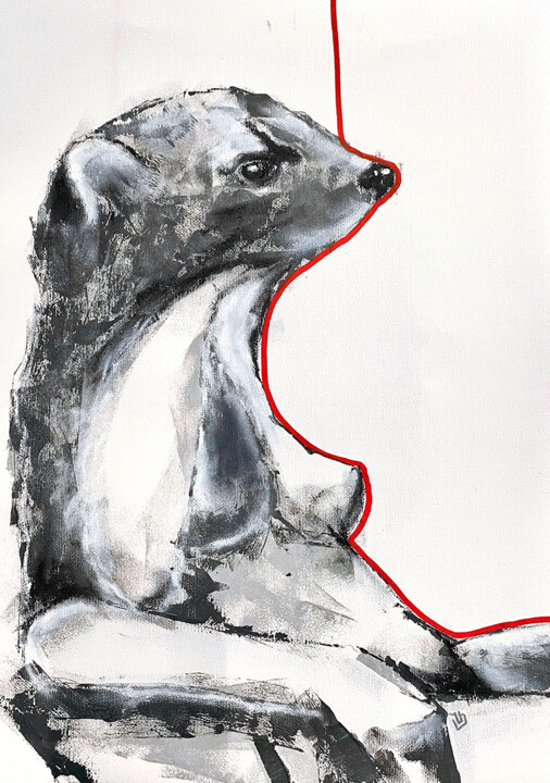 Madame Marten 絵画, 15x11.6 in