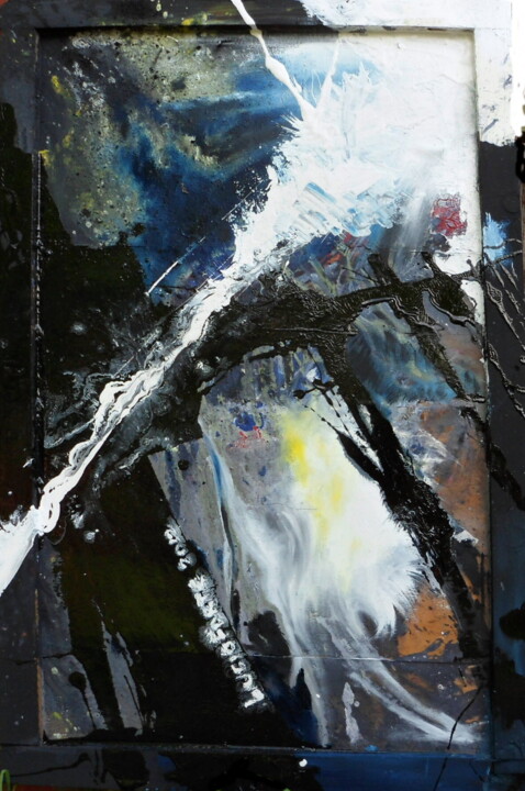 Painting titled "Viadotto" by Lucio Forte, Original Artwork, Enamel