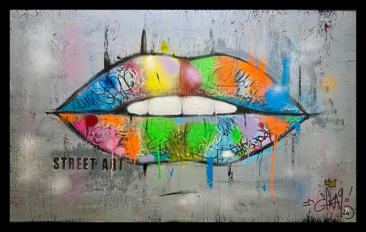 Lips by EFKA9 绘画, 28.7x45.7 in