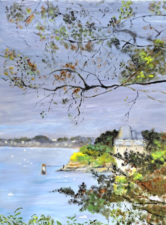 Tour Solidor vue des Corbieres Painting, 28.7x21.3 in