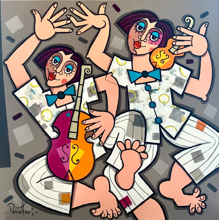 Joyeux Duo Pittura, 31,5x31,5 in