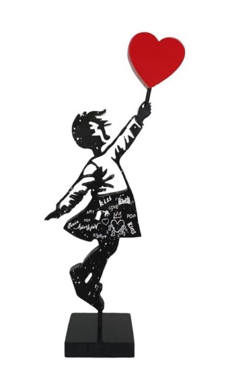 La fille au coeur Scultura, 11,8x5,5 in