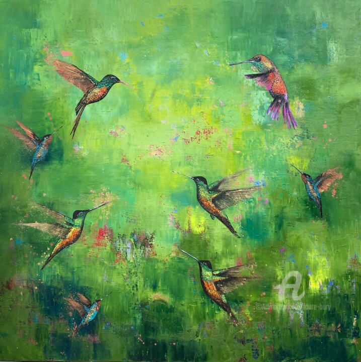 Nature's Realm 绘画, 31.5x31.5 in