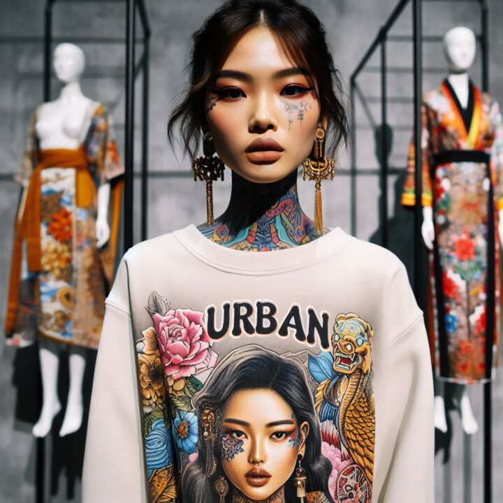Wearin' white sweater and looking at ya' 数字艺术