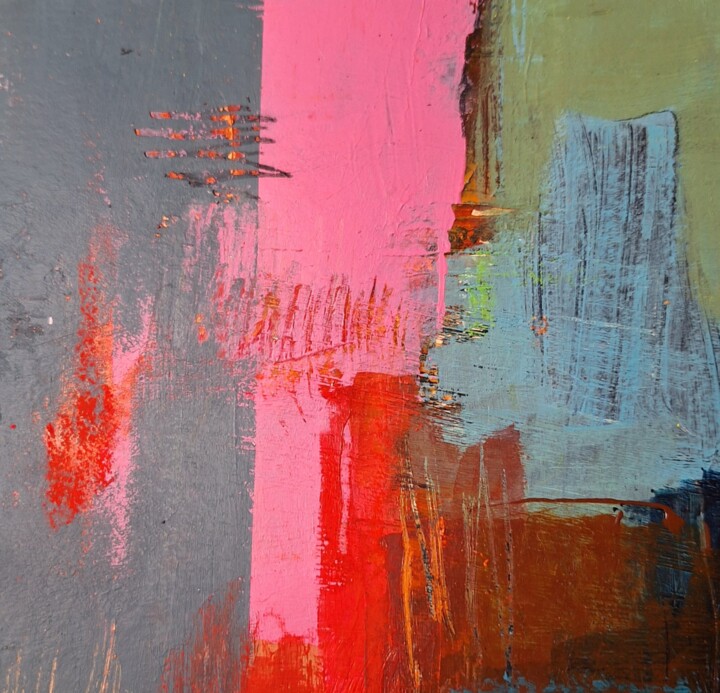 绘画 标题为“ABSTRACT FIELDS #4” 由Katrin Dübbers, 原创艺术品, 丙烯 安装在木质担架架上