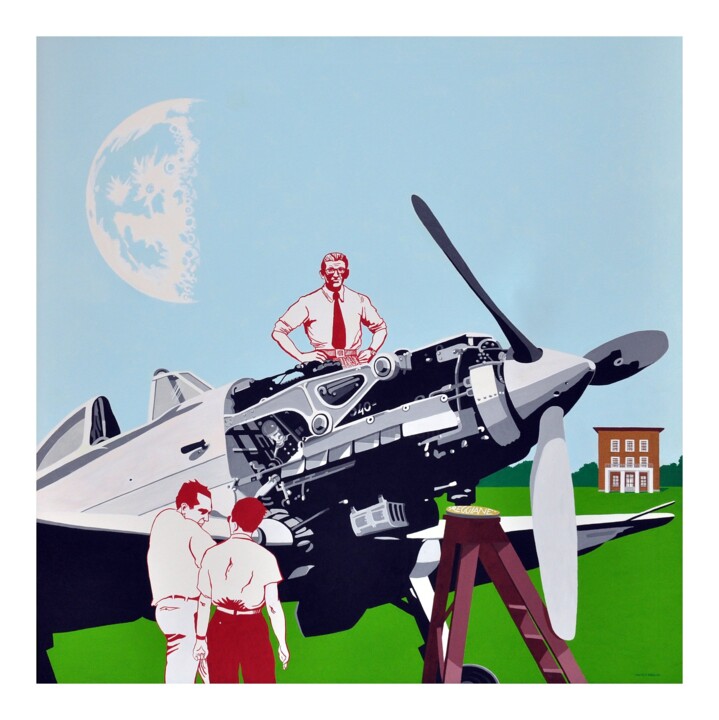 Painting titled "Sulla pista RE 2005…" by Marco Arduini, Original Artwork, Acrylic