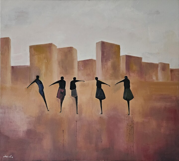 Talk to me 绘画, 35.4x39.4 in