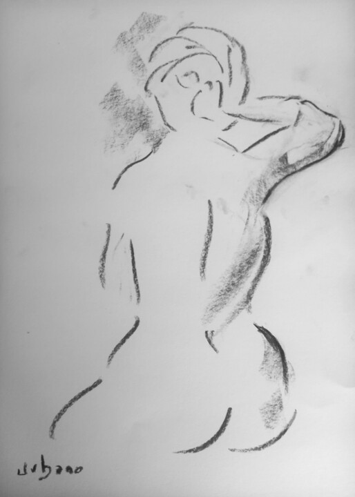 Nu primaire Tekening, 16,1x11,8 in