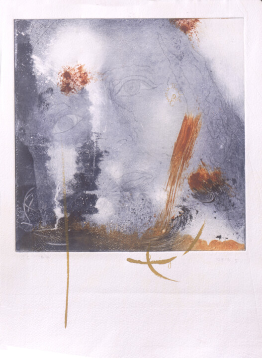 Gravures & estampes intitulée "Grace 2" par Sophie Gerin, Œuvre d'art originale, Eau-forte
