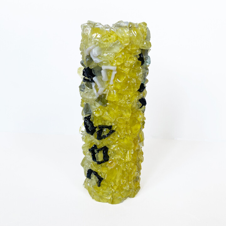 Yellow vase. Lollipop series 雕塑, 11x4.5 in