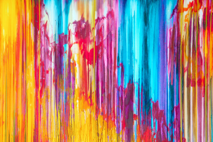 Painting titled "The Emotional Creat…" by Carla Sá Fernandes, Original Artwork, Acrylic Mounted on Wood Stretcher frame