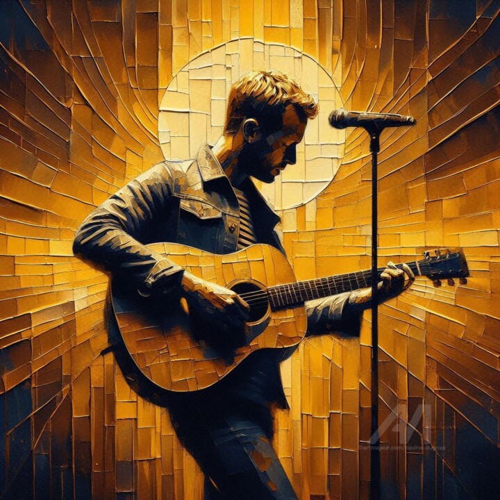 Lights will guide you Chris Martin Coldplay 数字艺术, 11.8x11.8 in