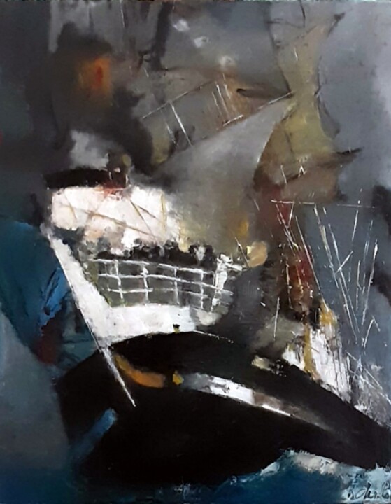 Dans la tourmente 绘画, 24x19.7 in