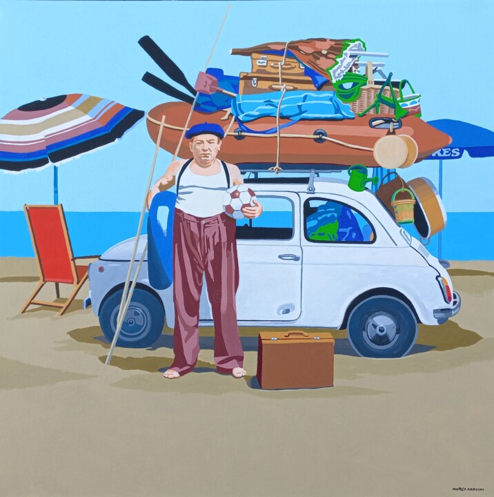 Painting titled "Le grandi Vacanze (…" by Marco Arduini, Original Artwork, Acrylic