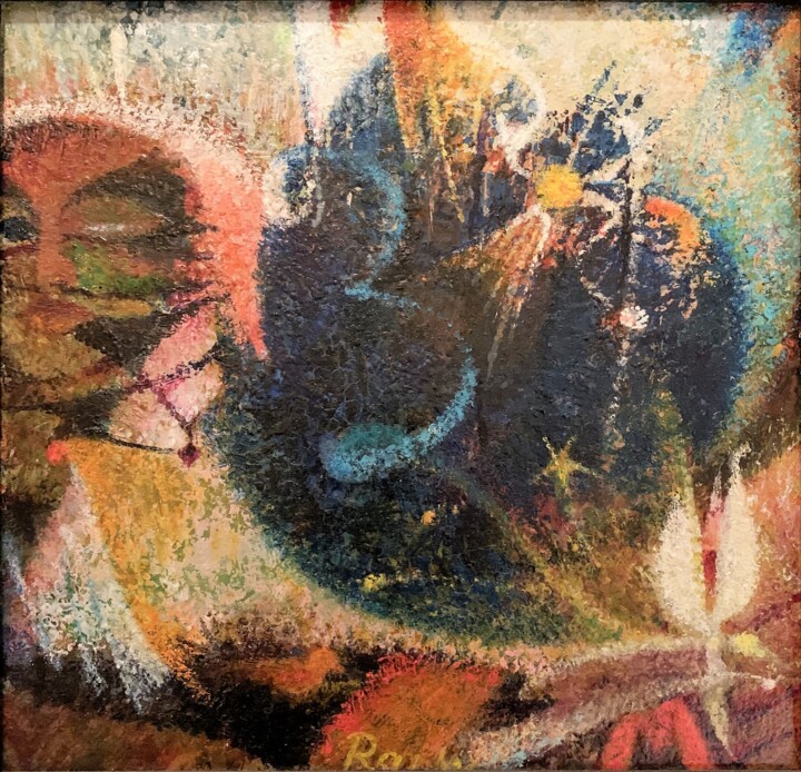 Peinture intitulée "Saint Antoine de Pa…" par Raphy, Œuvre d'art originale, Huile Monté sur Panneau de bois