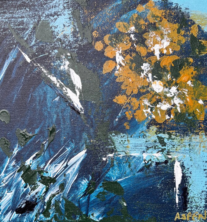 "Swept Away" (10" square) - acrylic art 绘画, 10x10 in