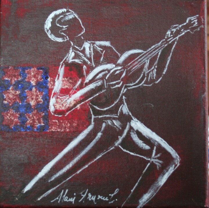 Pintura titulada "JOHNNY" por Alain Arnouil, Obra de arte original, Acrílico Montado en Bastidor de camilla de madera