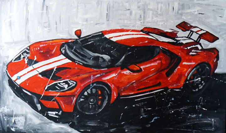 Ford GT 40 Malarstwo, 23,6x39,4 in