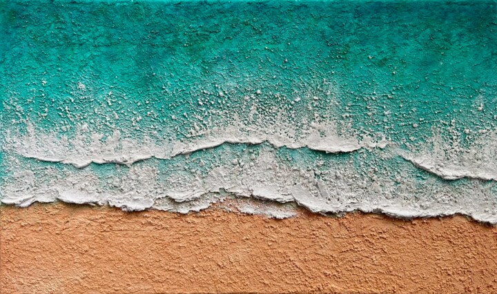 Textured art “Ocean Abundance” Картина, 11,8x19,7 in
