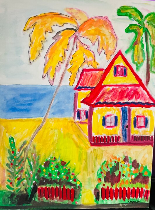 Unit #1994 “Aruba Cottage” 绘画, 24x18 in