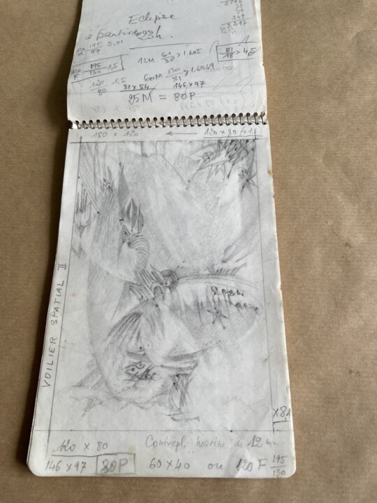 Steps of the making of the work