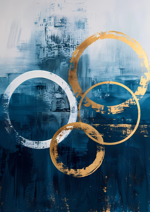 Interlocking circular shapes 数字艺术