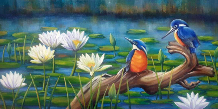 Companions 绘画, 24x48 in