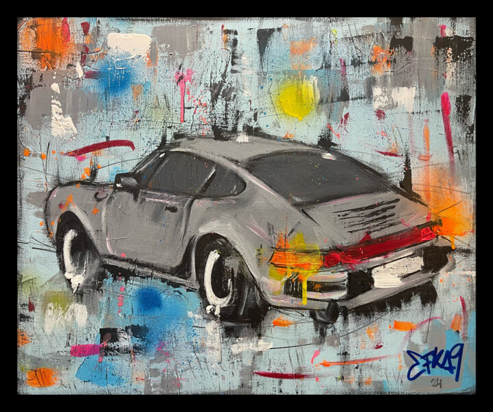 Classic cars by EFKA9 绘画, 18.1x21.7 in