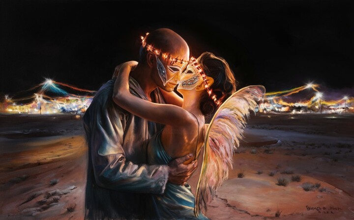 Цифровое искусство под названием "Notre moment avec v…" - Pavel Apilat, Подлинное произведение искусства, Изображение, сгене…